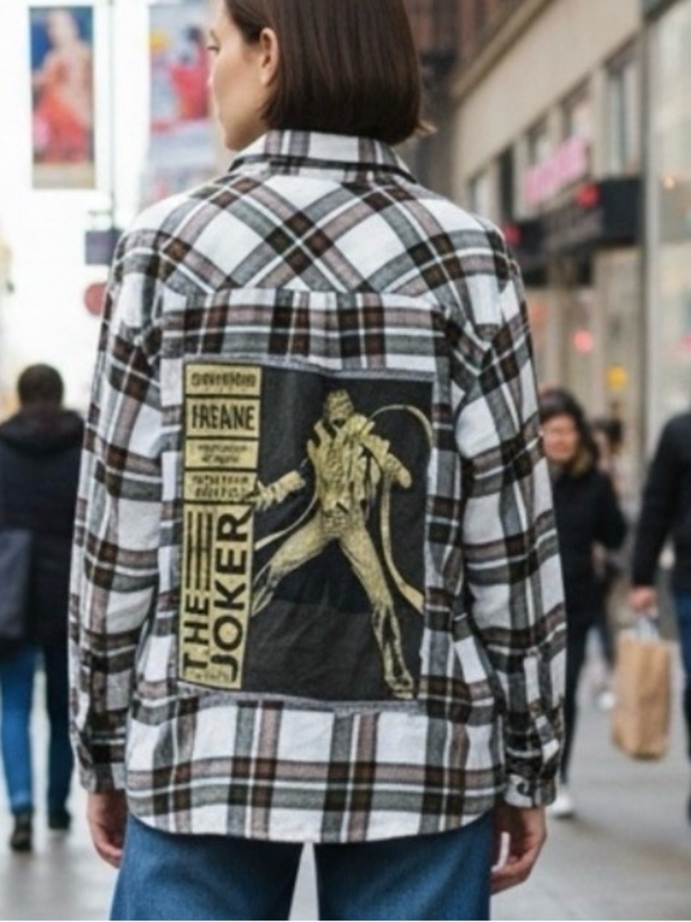 One-of-a-Kind Upcycled Joker Flannel | Staccato | Size Large